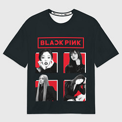 Футболка оверсайз женская Blackpink retro girls, цвет: 3D-принт