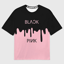 Футболка оверсайз женская Blackpink - краски, цвет: 3D-принт