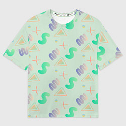 Женская футболка оверсайз Милый узорчик