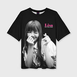 Женская футболка оверсайз Blackpink Lisa Sign of love