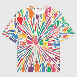 Футболка оверсайз женская Цветные будни, цвет: 3D-принт