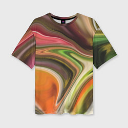 Женская футболка оверсайз Waves colors