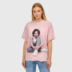 Футболка оверсайз женская Милый Тимоти Шаламе, цвет: 3D-принт — фото 2