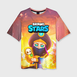 Женская футболка оверсайз Mortis пират Brawl Stars