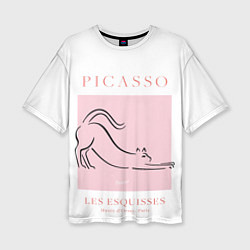 Женская футболка оверсайз Кот - Пабло Пикассо