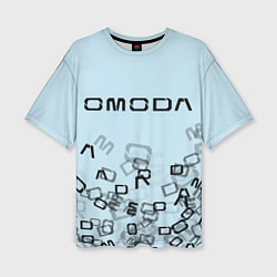 Женская футболка оверсайз Omoda letters pattern