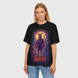 Футболка оверсайз женская Five Nights at Freddys horror, цвет: 3D-принт — фото 2
