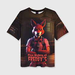 Женская футболка оверсайз Five Nights at Freddys Mangle