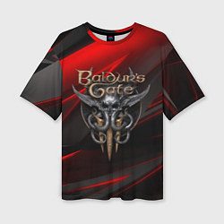 Футболка оверсайз женская Baldurs Gate 3 logo geometry, цвет: 3D-принт