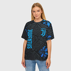 Футболка оверсайз женская Juventus logo, цвет: 3D-принт — фото 2