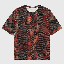 Футболка оверсайз женская Кожа змея, цвет: 3D-принт