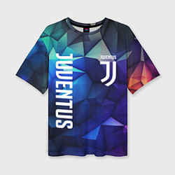 Женская футболка оверсайз Juventus logo blue