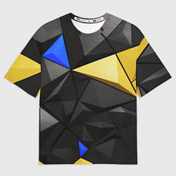 Футболка оверсайз женская Black yellow elements, цвет: 3D-принт