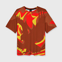 Женская футболка оверсайз Огненный сокол