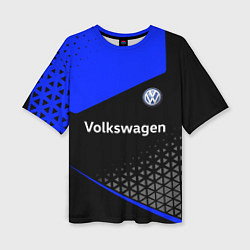 Женская футболка оверсайз Фольцваген - blue uniform