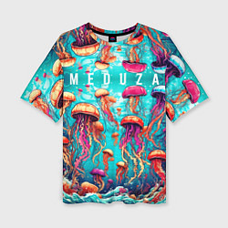 Женская футболка оверсайз Медуза в стиле арт