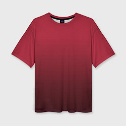 Женская футболка оверсайз Градиент цвета тёмный кабаре