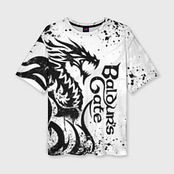 Женская футболка оверсайз Балдурс гейт 3 - дракон