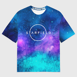 Футболка оверсайз женская Starfield space logo, цвет: 3D-принт