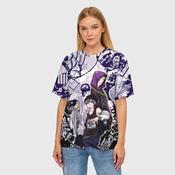 Футболка оверсайз женская Троица - Темный дворецкий, цвет: 3D-принт — фото 2