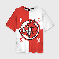 Женская футболка оверсайз FCSM мясо