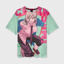 Футболка оверсайз женская Power Chainsaw, цвет: 3D-принт