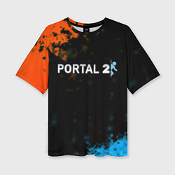 Футболка оверсайз женская Portal game, цвет: 3D-принт