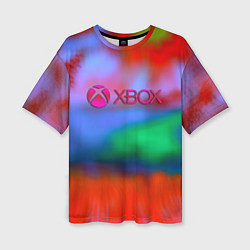 Женская футболка оверсайз Xbox game studio neon