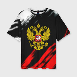 Женская футболка оверсайз Russia stripes