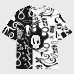 Футболка оверсайз женская Bleach logo blur anime black, цвет: 3D-принт