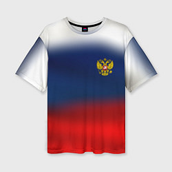 Женская футболка оверсайз Символика России герб