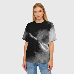 Футболка оверсайз женская Two shot, цвет: 3D-принт — фото 2