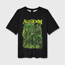 Женская футболка оверсайз Alestorm Pirates green