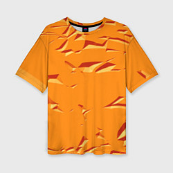 Футболка оверсайз женская Оранжевый мотив, цвет: 3D-принт