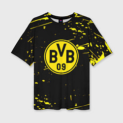 Женская футболка оверсайз Borussia yellow splash