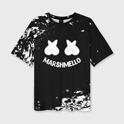 Женская футболка оверсайз Marshmello splash