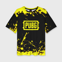 Женская футболка оверсайз PUBG online yellow