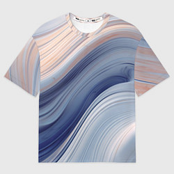Футболка оверсайз женская Blue liquid, цвет: 3D-принт