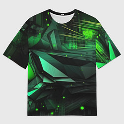 Футболка оверсайз женская Мир абстрактной зелени, цвет: 3D-принт