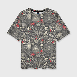 Женская футболка оверсайз Колдовство и чёрная магия