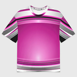 Футболка оверсайз женская Розовый выпуклый фон, цвет: 3D-принт