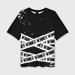 Женская футболка оверсайз PUBG winner splash