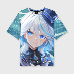 Футболка оверсайз женская Genshin Impact Furina Smile, цвет: 3D-принт