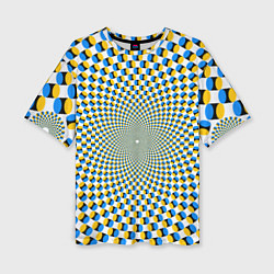 Женская футболка оверсайз Оптическая иллюзия арт