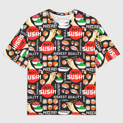 Женская футболка оверсайз Best sushi