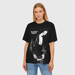 Футболка оверсайз женская Techno храм соблазнительная монашка, цвет: 3D-принт — фото 2