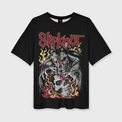 Женская футболка оверсайз Slipknot - злодей