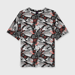 Футболка оверсайз женская Портреты орлов, цвет: 3D-принт