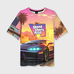 Футболка оверсайз женская Auto GTA 6, цвет: 3D-принт