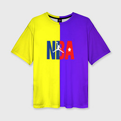 Женская футболка оверсайз NBA sport полосы